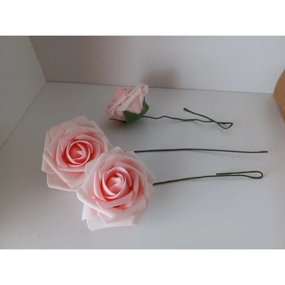 22 Pink Fake Individual Decor Flowers Wedding Parties